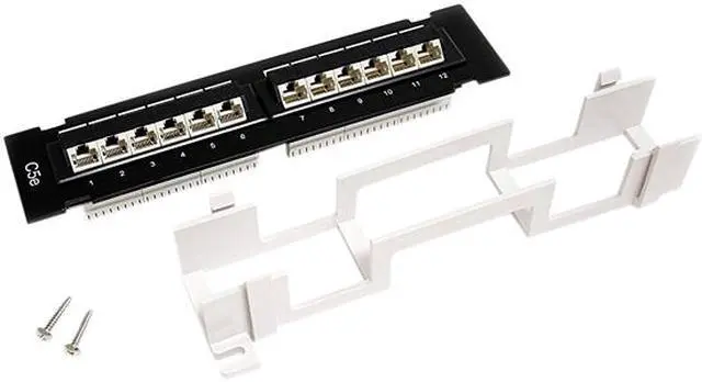 Alt view image 4 of 4 - StarTech.com PANEL4512 1U 12 Port Rackmount Cat5e 110 Patch Panel - 45 Degree