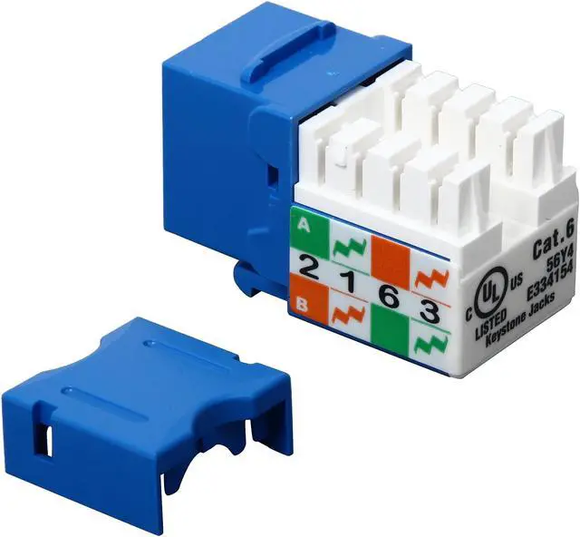 Alt view image 6 of 7 - TRIPP LITE N238-001-BL Cat6/Cat5e 110 Style Punch Down Keystone Jack - Blue