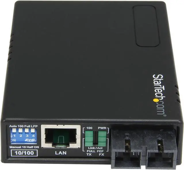 Alt view image 4 of 6 - StarTech MCM110SC2 10/100Mbps Fiber to Ethernet Media Converter - Multi Mode - SC - 2km - Copper-to-Fiber Media Converter