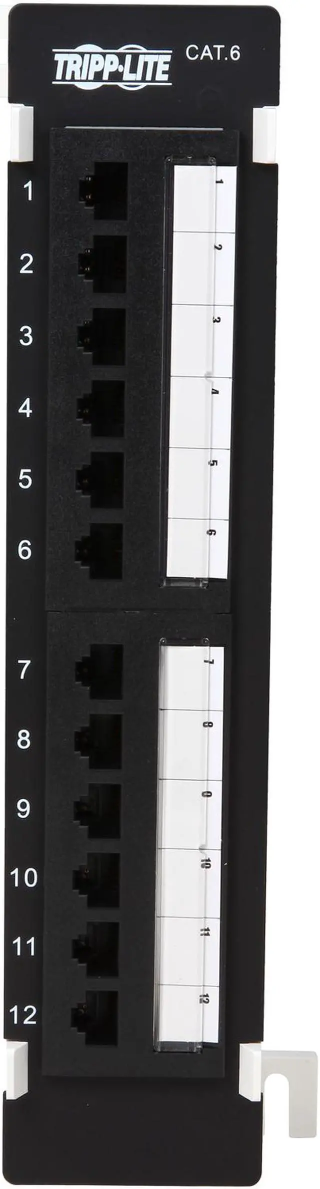 Alt view image 3 of 7 - TRIPP LITE N250-012 12-Port Cat6 Wall-Mount Vertical 110 Patch Panel