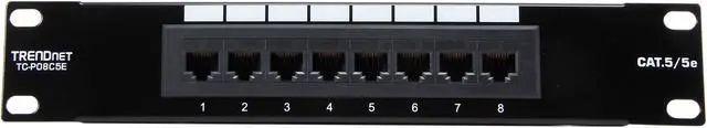 Alt view image 2 of 5 - TRENDnet TC-P08C5E 8-Port Cat. 5e Unshielded Patch Panel