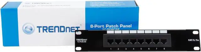 Alt view image 5 of 5 - TRENDnet TC-P08C5E 8-Port Cat. 5e Unshielded Patch Panel