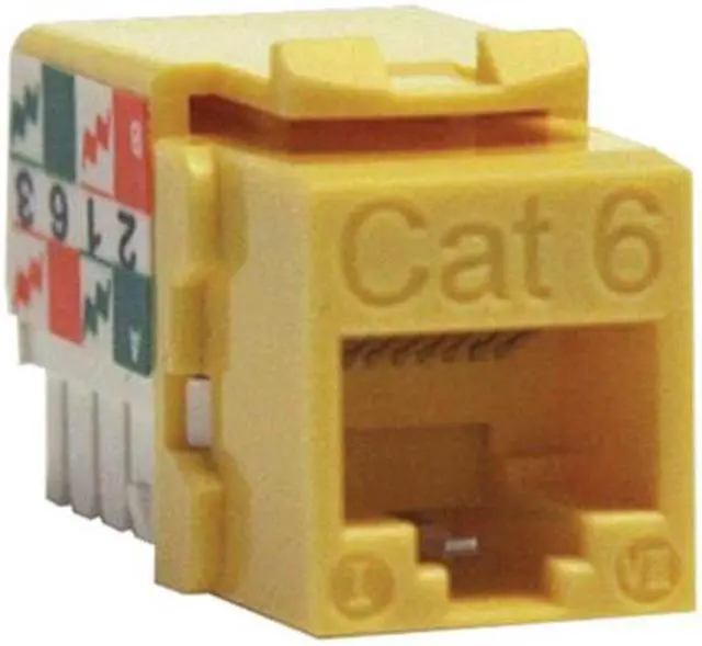 Alt view image 2 of 2 - TRIPP LITE N238-001-YW Cat.6 110-punch Down Keystone Jack