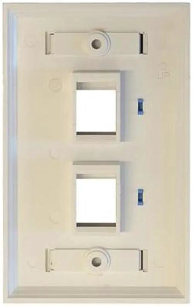 Alt view image 2 of 3 - TRIPP LITE N042-001-WH White Keystone Faceplate - dual outlet