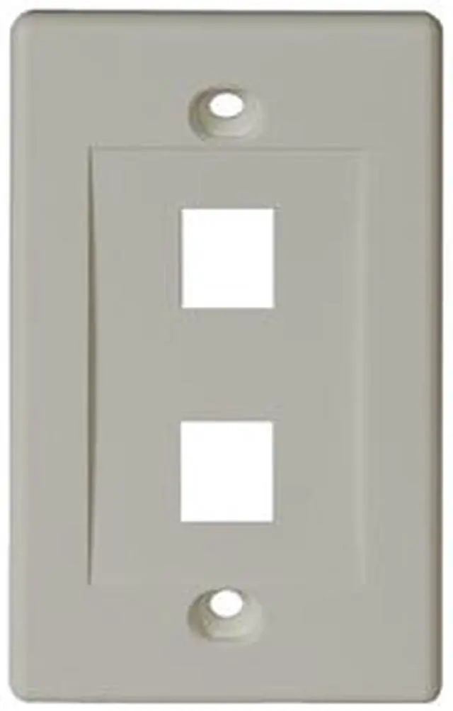 Main image of TRIPP LITE N042-001-WH White Keystone Faceplate - dual outlet