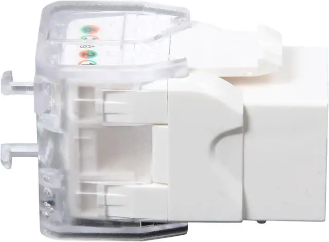 Alt view image 3 of 5 - Tripp Lite Cat6/Cat5e 110 Style Toolless Keystone Jack 180 Degrees White TAA/GSA (N238-001-SH-TFA)
