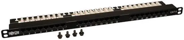 Alt view image 2 of 4 - TRIPP LITE 24-Port 0.5U Rackmount Cat6 110 Patch Panel 568B, RJ45 Ethernet