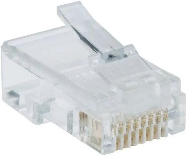 Main image of Tripp Lite N030-100-FL 100-Pack of RJ45 Plugs for Flat Solid / Stranded Conductor Cable