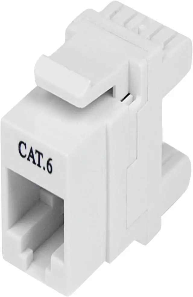 Main image of StarTech.com 180? Cat 6 Keystone Jack - RJ45 Ethernet Cat6 Wall Jack White - 110 Type