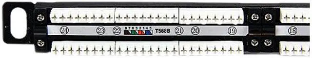Alt view image 2 of 2 - StarTech.com 24 Port 0.5U RJ45 Cat5e 110 Ethernet Rackmount Network Patch Panel (PANELHU24)