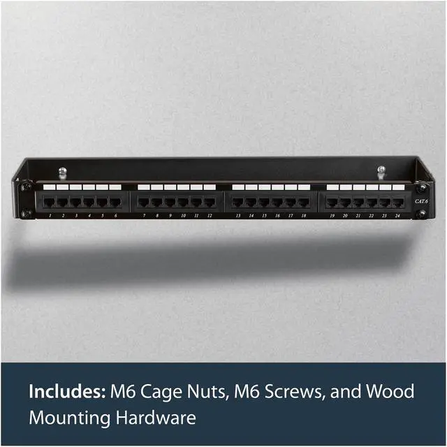 Alt view image 4 of 7 - StarTech.com WALLMOUNTH1 1U 19in Hinged Wall Mounting Bracket for Patch Panels
