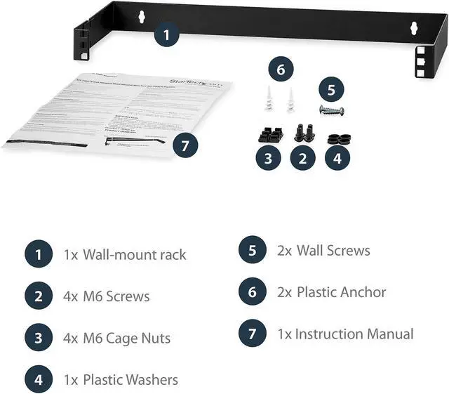 Alt view image 7 of 7 - StarTech.com WALLMOUNTH1 1U 19in Hinged Wall Mounting Bracket for Patch Panels