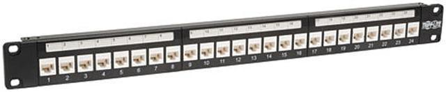 TRIPP LITE N250-024-LP 24-Port Cat6 / Cat5e Low Profile Wallmount Patch  Panel 1U TAA GSA