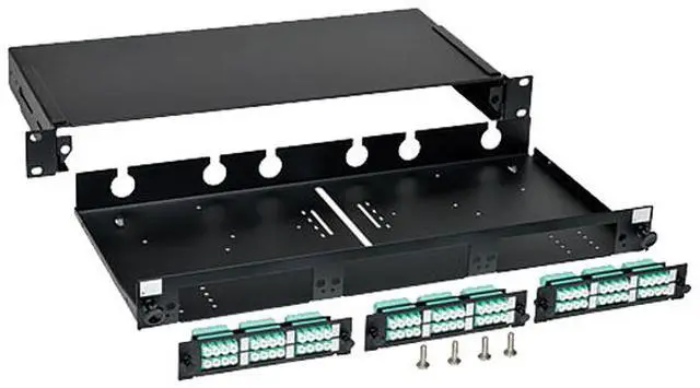 Alt view image 3 of 3 - N492-036-LCLC-E 36 Port LC/LC 1U Rackmount Fiber Enclosure Patch Panel