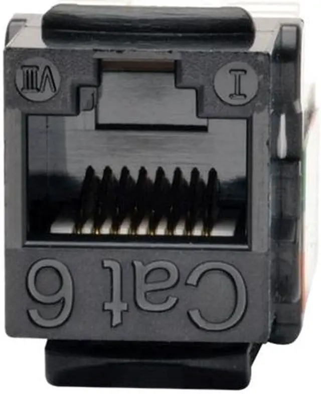 Alt view image 2 of 3 - Tripp Lite Cat6/Cat5e 110 Style Punch Down Keystone Jack - Black, 10-Pack