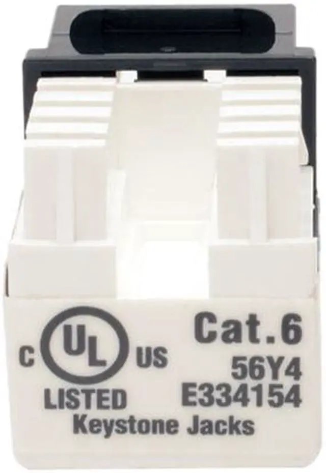 Alt view image 3 of 3 - Tripp Lite Cat6/Cat5e 110 Style Punch Down Keystone Jack - Black, 10-Pack