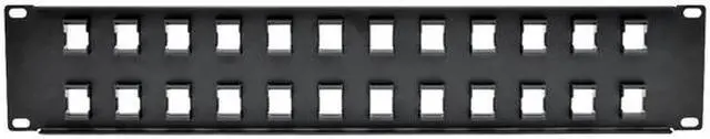 Alt view image 3 of 4 - Tripp Lite 24-Port 2U Rack-Mount Unshielded Blank Keystone/Multimedia Patch Panel, RJ45 Ethernet, USB, HDMI, Cat5e/6 (N062-024-KJ)