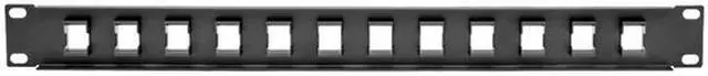 Alt view image 2 of 4 - Tripp Lite 12-Port 1U Rack-Mount Unshielded Blank Keystone/Multimedia Patch Panel, RJ45 Ethernet, USB, HDMI, Cat5e/6 (N062-012-KJ)