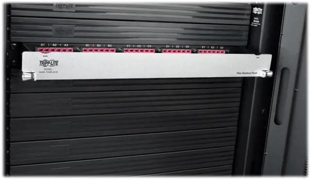 Alt view image 4 of 5 - Tripp Lite 50/125 Breakout Fiber Patch Panel, 40 GB to 10 GB, 15 MTP QSFP to 60 LC Duplex OM4 Multimode Ports, 1U (N48K-15M8L60-B)