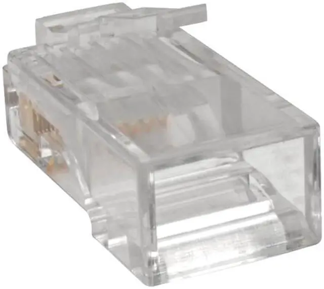 Alt view image 3 of 3 - Tripp Lite Cat6 RJ45 Modular Plug for Round Stranded UTP Conductor 4-Pair, 100 Pack (N230-100-STR)