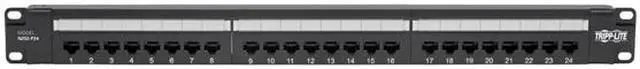 Alt view image 3 of 5 - Tripp Lite Cat6 PoE Patch Panel 24-Port 110/Krone 568A/B RJ45 1URM TAA (N252-P24)