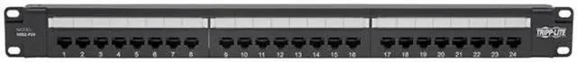 Alt view image 3 of 5 - Tripp Lite Cat5 / Cat5e PoE Patch Panel 24-Port 110 568A/B RJ45 1URM TAA (N052-P24)
