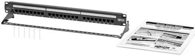 Alt view image 5 of 5 - Tripp Lite Cat5 / Cat5e PoE Patch Panel 24-Port 110 568A/B RJ45 1URM TAA (N052-P24)