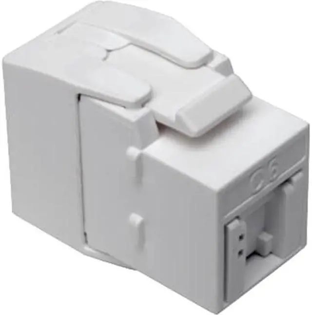 Main image of Tripp Lite N238-001-GY-TF Keystone Jack Cat6a/Cat6/Cat5e, White, TAA