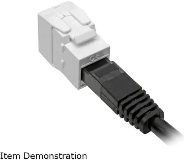 Alt view image 3 of 6 - Tripp Lite N238-001-GY-TF Keystone Jack Cat6a/Cat6/Cat5e, White, TAA