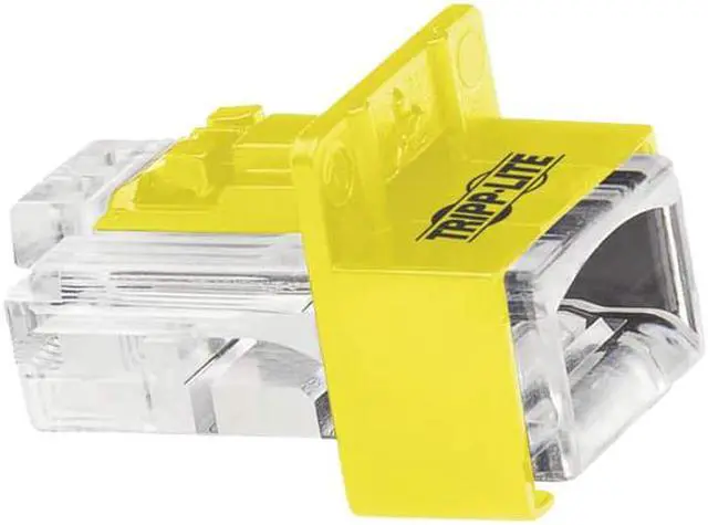 Alt view image 2 of 4 - TRIPP LITE N2LPLUG-010-YW Universal RJ45 Locking Inserts, Yellow, 10 Pack