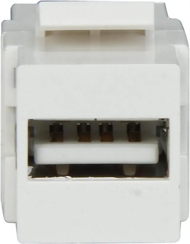 Alt view image 2 of 6 - C2G/Cables To Go 28748 Snap-In USB A/A Female Keystone Insert Module (White)