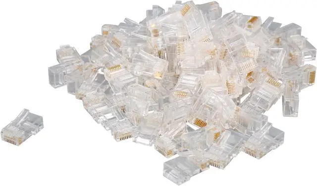 Alt view image 2 of 4 - C2G/Cables To Go 27575 RJ45 Cat5E Modular Plug for Round Solid/Stranded Cable - 100 Pack