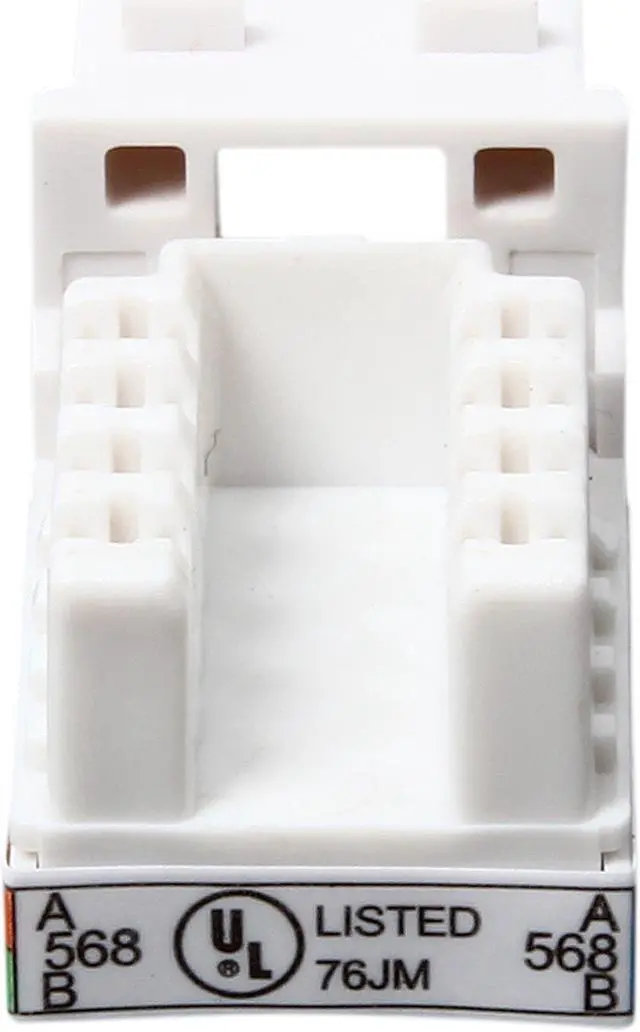 Alt view image 2 of 6 - C2G/Cables To Go 29311 Cat6 RJ45 UTP Keystone Jack - White