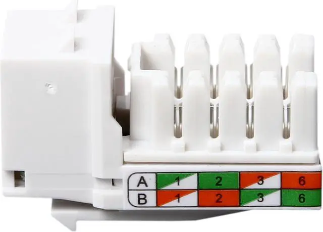 Alt view image 3 of 6 - C2G/Cables To Go 29311 Cat6 RJ45 UTP Keystone Jack - White