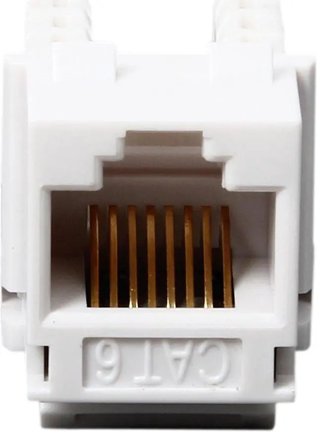 Alt view image 4 of 6 - C2G/Cables To Go 29311 Cat6 RJ45 UTP Keystone Jack - White