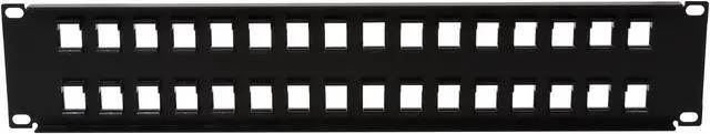 Alt view image 4 of 5 - C2G/Cables To Go 03860 32-Port Blank Keystone / Multimedia Patch Panel, Black