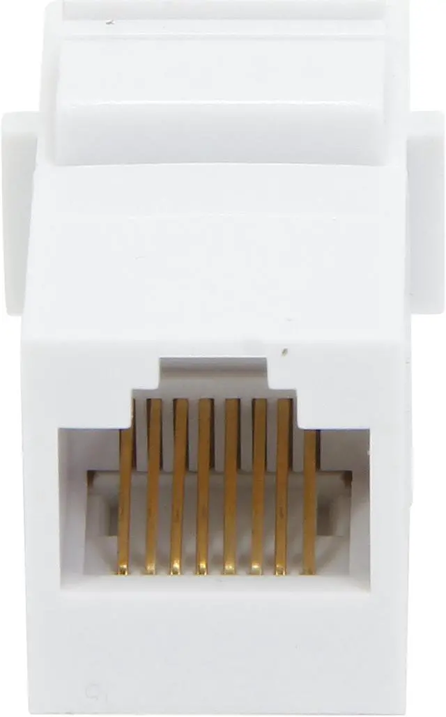 Alt view image 4 of 5 - C2G 03677 RJ45 (8P8C) Coupler Keystone Insert Module - White