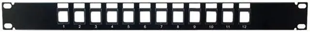 Alt view image 2 of 4 - C2G/Cables To Go 03857 12-Port Blank Keystone / Multimedia Patch Panel