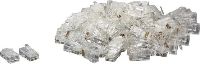 Main image of C2G/Cables To Go 11381 RJ45 Cat5 8 x 8 Modular Plug for Round Stranded Cable - 100pk