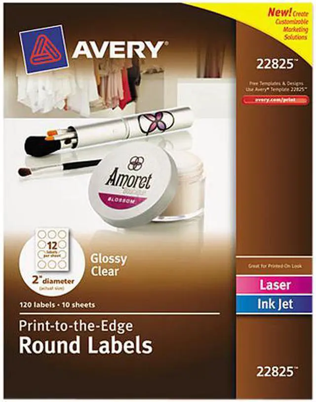 Main image of Avery Label,Rnd,2" Dia,120,Clr 22825