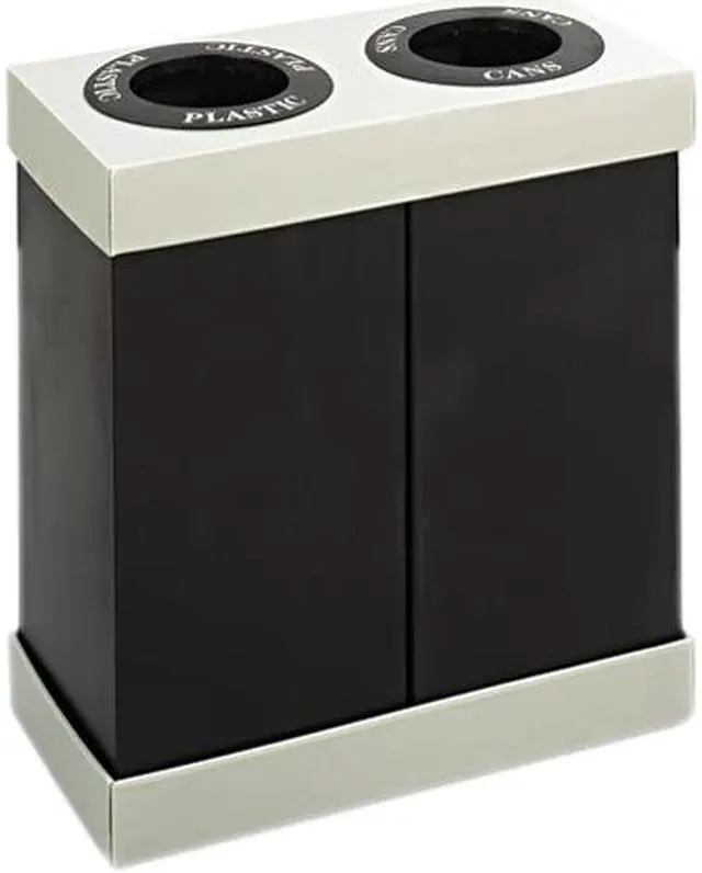 Main image of Safco 9794BL At-Your-Disposal® Recycling Center Double 31"W x 16"D x 33"H Black - OEM