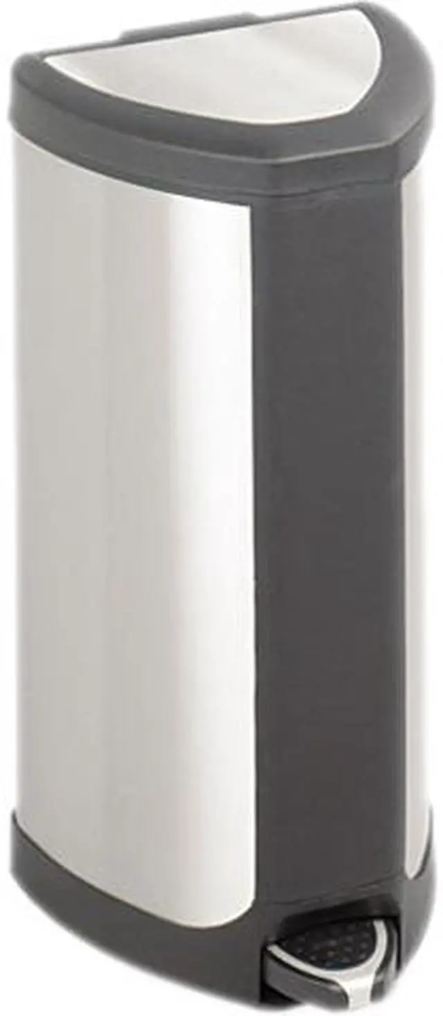 Main image of Safco 9685SS Stainless Step-On 4 Gallon Receptacle 10 3/4"w x 10 3/4"d x 20 1/2"h Stainless Steel