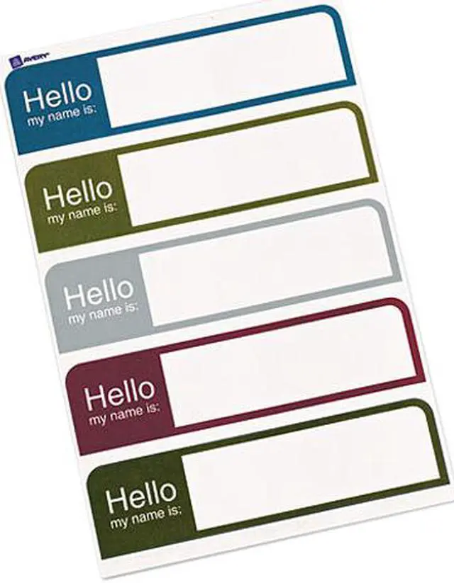 Main image of Avery Flexible Name Tags, Assorted Colors, 1" x 3-3/4", 100 Tags(5154)