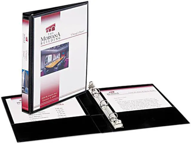 Main image of Avery AVE27725 Mini Size Durable View Binder w/Round Rings, 8 1/2 x 5 1/2, 1/2" Cap, Black