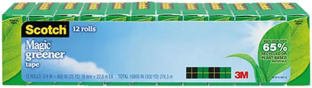 Main image of Scotch Magic Greener Tape 3/4" x 900" 1" Core 12 Rolls/Pack 81212P