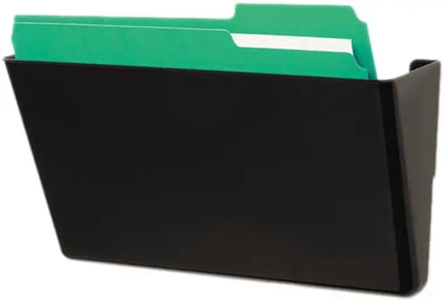 Main image of Recycled Wall File, Add-On Pocket, Plastic, Black