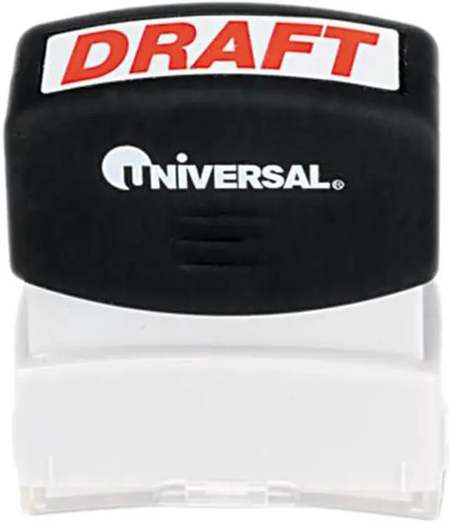 Main image of Message Stamp, Draft, Pre-Inked/Re-Inkable, Red