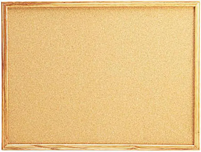 Main image of UNIVERSAL Cork Board with Oak Style Frame 24 x 18 Natural Oak-Finished Frame 43602