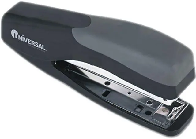 Main image of UNIVERSAL Stand-up Full Strip Stapler 20-Sheet Capacity Black/Gray 43148