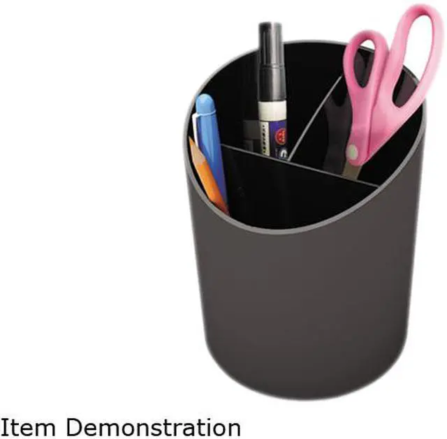 Main image of UNIVERSAL Recycled Big Pencil Cup Plastic 4 1/4 dia. x 5 3/4 Black 08108